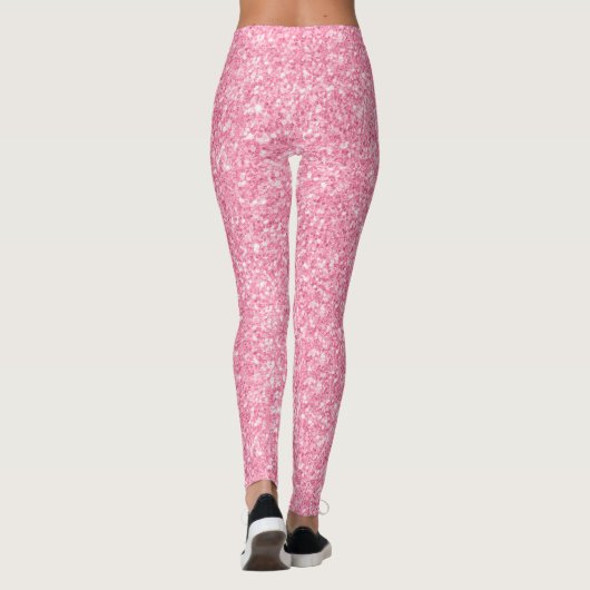 Leggings Élégante Parties scintillant rose pastel Imprimer (Dos)