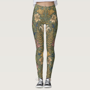 Leggings Élégante Patte Art Nouveau Florale Biophilique