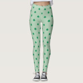 Leggings Elégante Shamrock verte Motif St Patrick's Day (Devant)