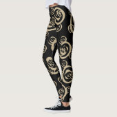 Leggings élégante spirale moderne motif (Gauche)
