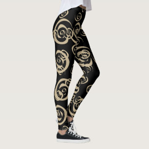 Leggings élégante spirale moderne motif