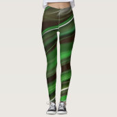 Leggings Élégantes bandes vertes (Devant)