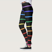 Leggings Elégantes couleurs noir et arc-en-ciel (Gauche)