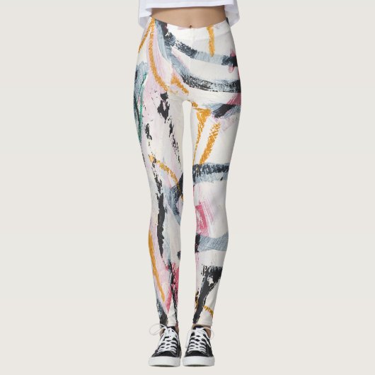 Leggings Élément de conception de peinture acrylique (Devant)