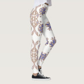 Leggings élément d'or de damassé florale (Droite)