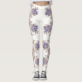 Leggings élément d'or de damassé florale (Devant)