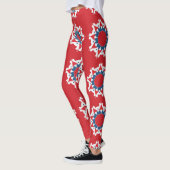 Leggings Élément rond Motif sans couture (Gauche)
