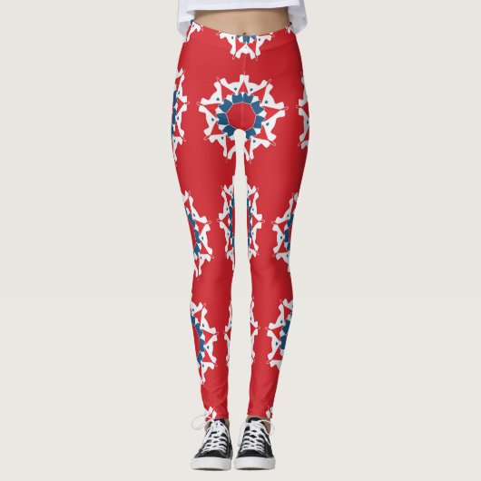 Leggings Élément rond Motif sans couture (Devant)