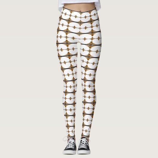 Leggings Éléments Art déco en bronze (Devant)