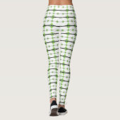 Leggings Éléments Art déco en vert citron pastel (Dos)