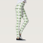 Leggings Éléments Art déco en vert citron pastel (Droite)