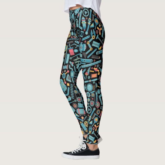 Leggings Éléments de machines Motif transparent (Gauche)