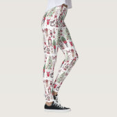 Leggings Éléments de Noël d'aquarelle (Droite)