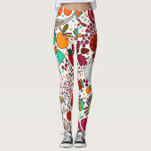 Leggings Éléments de Noël festifs Design sans couture (Devant)