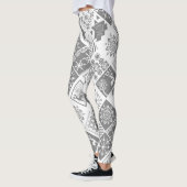 Leggings Eléments de Noël sans couture flocon géométrique (Gauche)