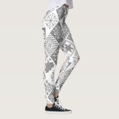 Leggings Eléments de Noël sans couture flocon géométrique (Droite)