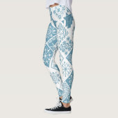 Leggings Eléments de Noël sans couture flocon géométrique (Gauche)