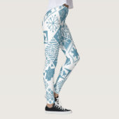 Leggings Eléments de Noël sans couture flocon géométrique (Droite)
