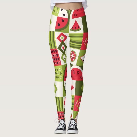 Leggings Éléments décoratifs de pastèque Art (Devant)