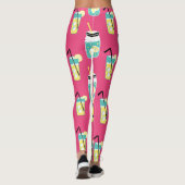 Leggings Eléments d'été écotiques, backgro sans soudure vin (Dos)