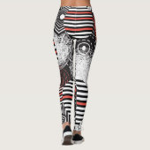 Leggings Éléments d'illustration Abstraite Vintage graphiqu (Dos)