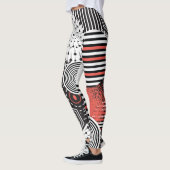 Leggings Éléments d'illustration Abstraite Vintage graphiqu (Gauche)