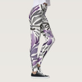 Leggings Eléments floraux en violet (Droite)