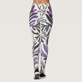 Leggings Eléments floraux en violet (Dos)