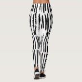 Leggings Éléments Verticaux : Style Sans Mer Dessiné À La M (Dos)