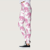 Leggings Eléphant composé de Coeurs roses (Gauche)