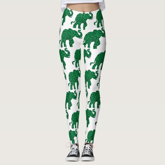 Leggings Eléphant en shamrock (Devant)