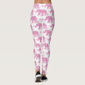 Leggings Eléphant fait dans les coeurs roses (Dos)
