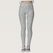 Leggings Eléphant gris Motif illustré (Devant)