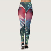 Leggings Eléphant mignon dans la pluie (Dos)