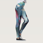 Leggings Eléphant mignon dans la pluie (Droite)