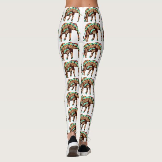 Leggings éléphants colorés (Dos)