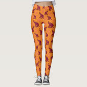 Leggings Eléphants Motif avec spirales & points (Devant)