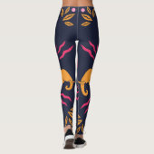 Leggings Éléphants sur Bleu (Dos)