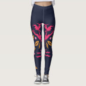 Leggings Éléphants sur Bleu (Devant)