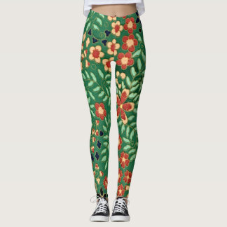 Leggings Élever vos vibes avec vert japonais floral