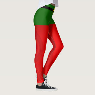 Leggings Elf mignonne femmes rouge et vert elfes de Noël