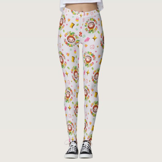 Leggings Elf the Movie | Four Main Food Groups Pattern (Devant)