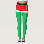 leggings Elf Vert de Noël (Devant)