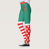 Leggings Elfe de Noël Père Noël de petites jambes d'aide (Gauche)