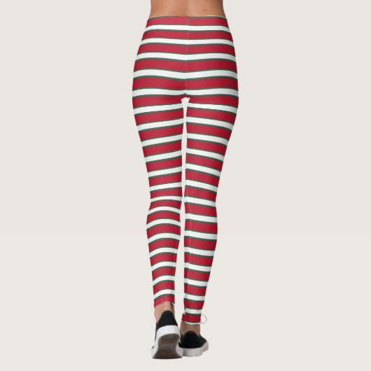 Leggings Elfe de Noël rayé (Dos)