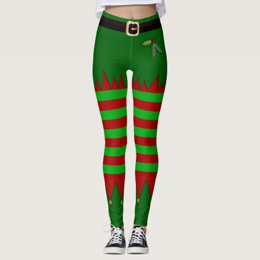 Leggings elfes de Noël (Devant)
