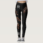 Leggings Elgant japanese style Black autumn asian (Devant)