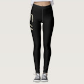 Leggings Elke or blanc en écriture manuscrite (Devant)