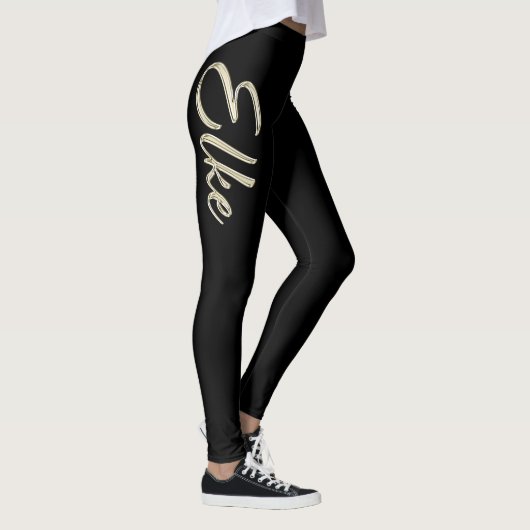 Leggings Elke or blanc en écriture manuscrite (Droite)