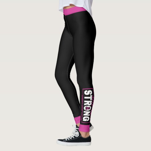 Leggings Elle est FORTE...Cancer du sein (Gauche)